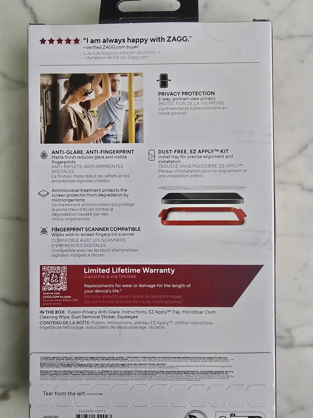 NEW ZAGG InvisibleShield Privacy Anti-Glare Screen Protector - Samsung S25 Ultra